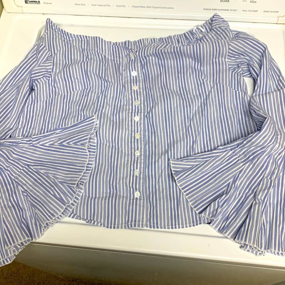 Free People Striped Blouse